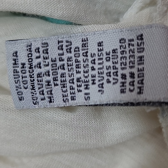 NWT LAmade TEAL TIE DYE V NECK CAP SLEEVED PULLOVER TEE - Picture 13 of 13